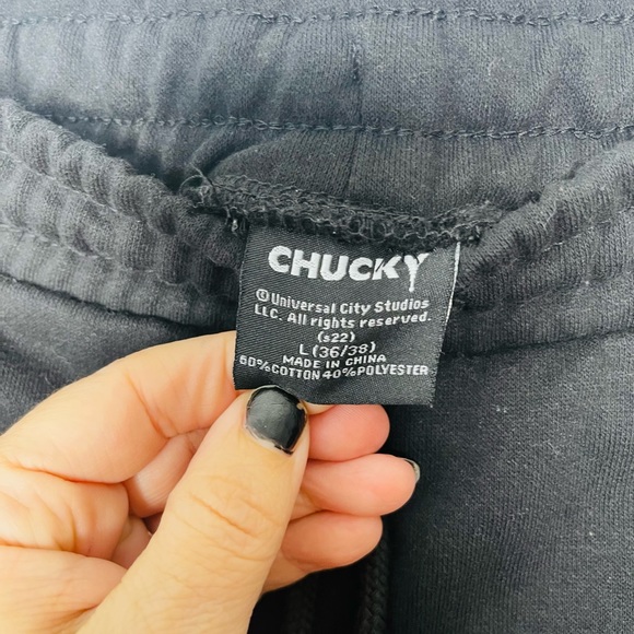New Without Tags Chucky Wanna Play Good Guys Black Shorts Large - Picture 5 of 6